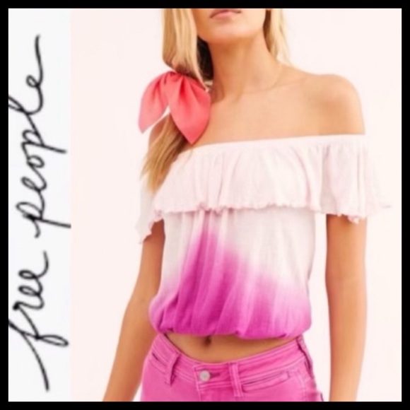 Free People Tops - NWT FP Cora Lee Ombré Off-Shoulder Top